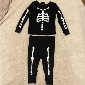 Black Skeleton Pajama Set